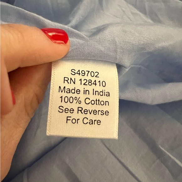 Ann Mashburn Blue Floral Printed Ruched Waist Long Dress Womens XS 100% Cotton - Picture 11 of 14